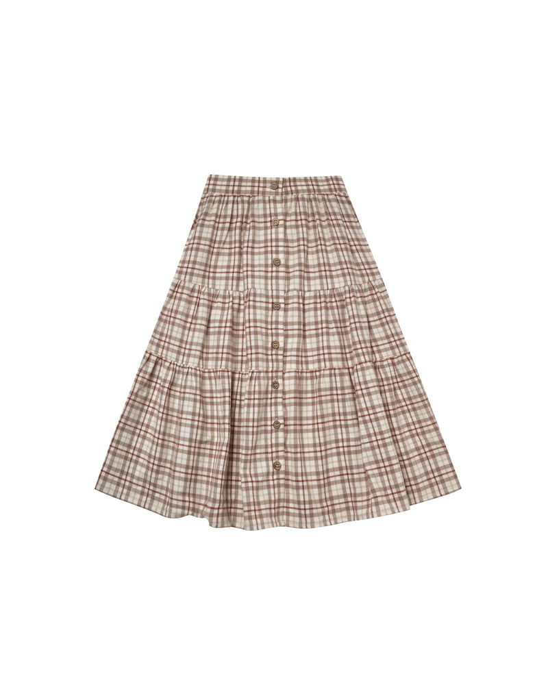 
            
                Load image into Gallery viewer, Rylee &amp;amp; Cru - AW22 - Mocha Plaid Joelle Skirt
            
        