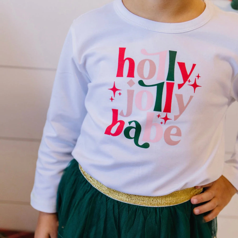 
            
                Load image into Gallery viewer, Sweet Wink - Holly Jolly Babe L/S Shirt - White
            
        