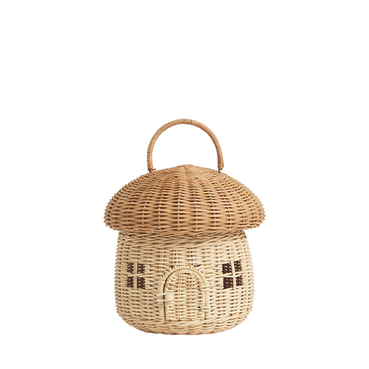 Olli Ella - Ratan Mushroom Basket Straw
