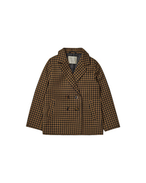 Rylee & Cru - AW22 - Chartruse Plaid Double Breasted Blazer