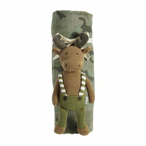 Mud Pie - Camo Swaddle and Rattle Set