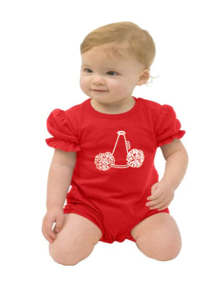 Game Day - Cheerleader on Red Ruffle Romper