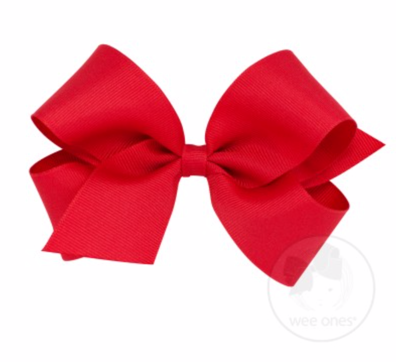 Wee Ones - Medium Classic Grosgrain Hair Bow (Plain Wrap)