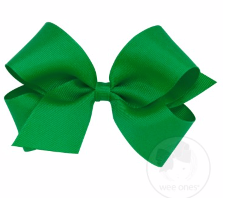 Wee Ones - Medium Classic Grosgrain Hair Bow (Plain Wrap)