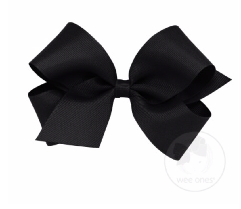 Wee Ones - Medium Classic Grosgrain Hair Bow (Plain Wrap)