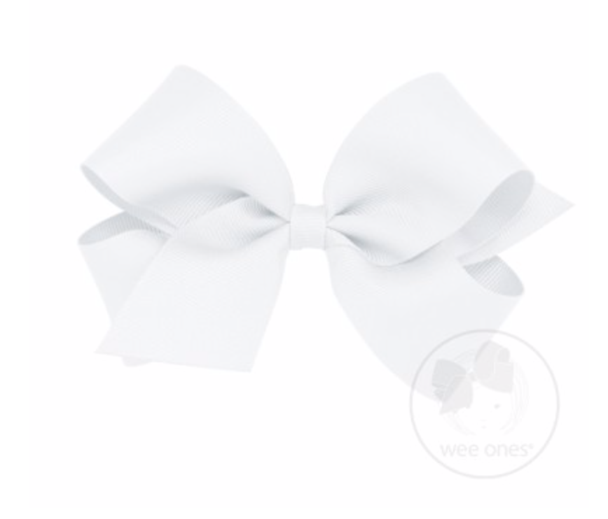 Wee Ones - Medium Classic Grosgrain Hair Bow (Plain Wrap)