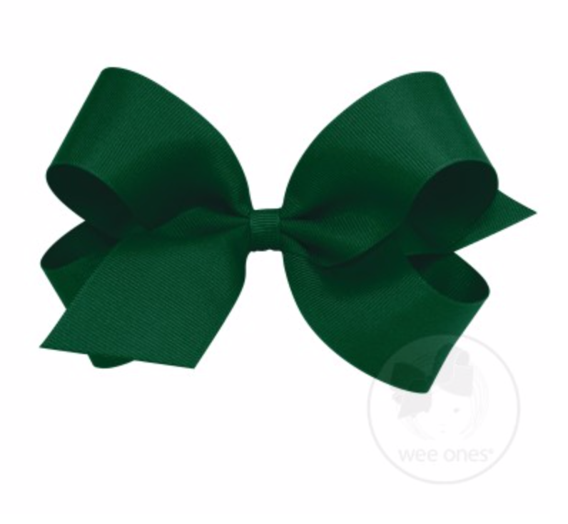 Large plain grosgrain hair bow by Wee Ones, classic style with a simple wrap, perfect for baby or toddler hair accessories.