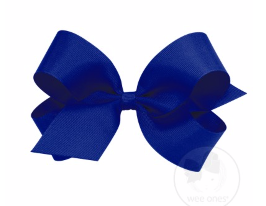 Large classic grosgrain hair bow by wee ones featuring a plain wrap design, perfect for children's hair accessories.