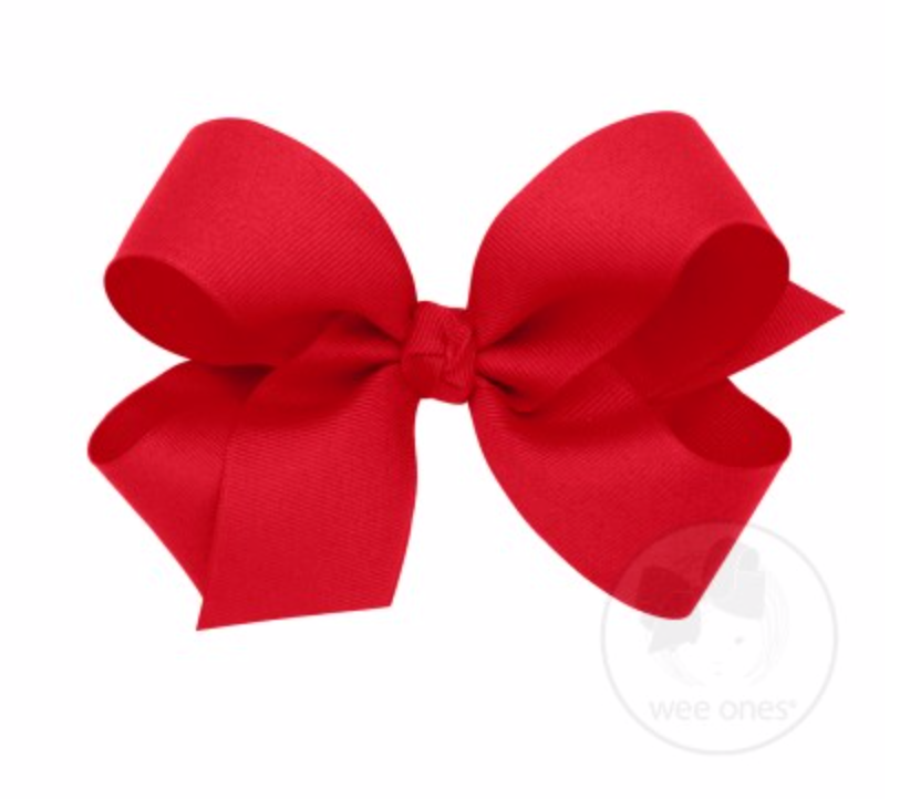 Wee Ones - Large Classic Grosgrain Hair Bow (Plain Wrap)