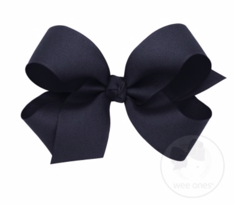 Wee Ones - Large Classic Grosgrain Hair Bow (Plain Wrap)
