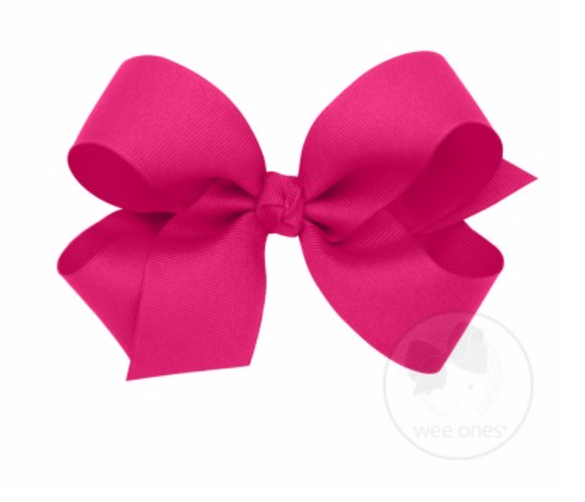 Wee Ones - Large Classic Grosgrain Hair Bow (Plain Wrap)