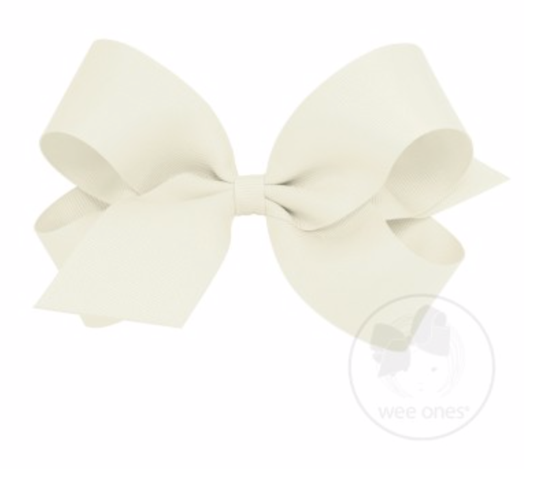Large plain grosgrain hair bow by Wee Ones, featuring a simple classic design, perfect for children's hair accessories.