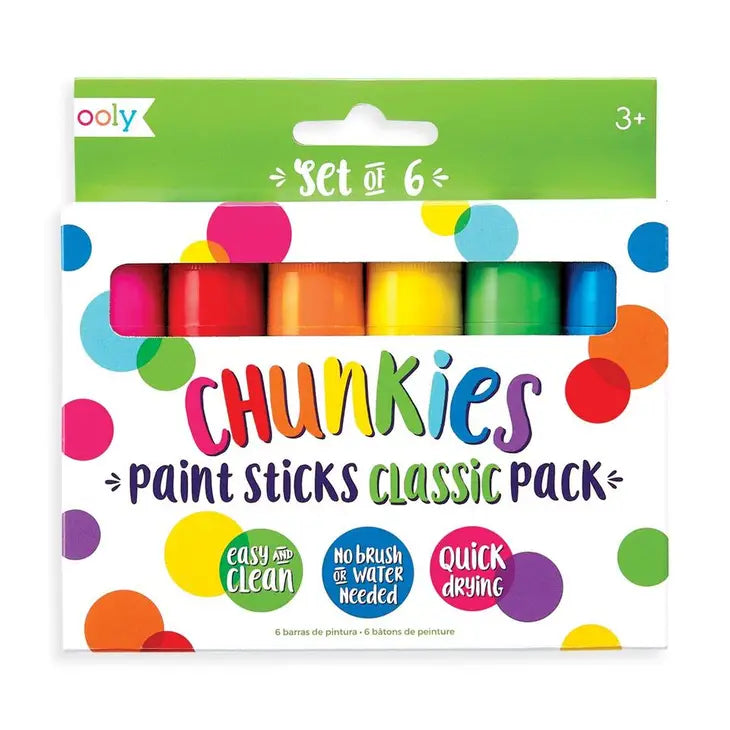 ooly - Chunkies Paint Sticks - Classic Pack - Set of 6