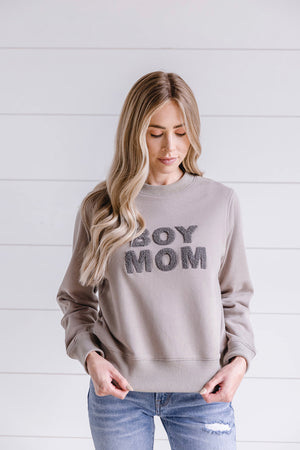 le la lo - Boy Mom Chennile Sweatshirt