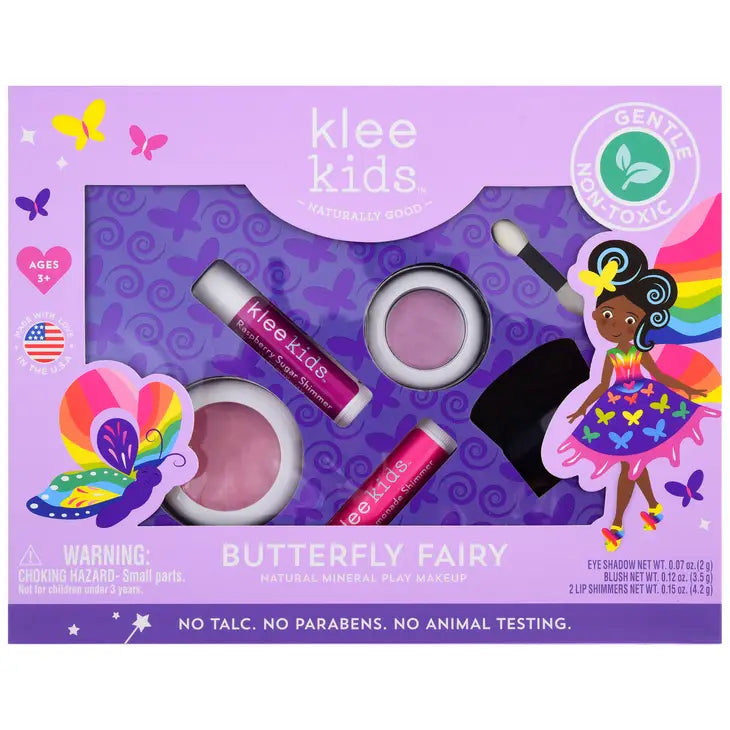 
            
                Load image into Gallery viewer, Klee Kids Natural Mineral Play 4 pieace Makeup Kit -  Butterfly Fairy
            
        