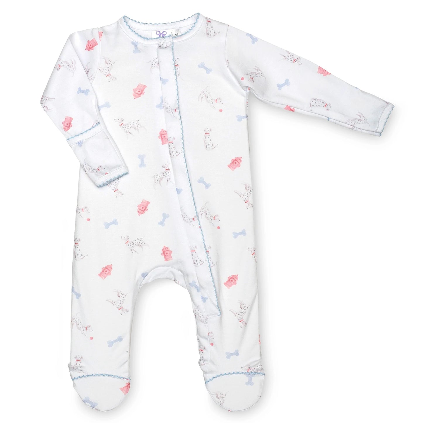 Lavender Bow - Dalmatian Classic Footie