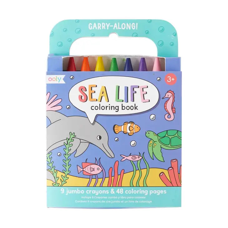 ooly - Carry Along Crayon & Coloring Book Kit-Sea Life