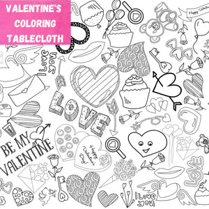 Valentine's Day Coloring Table Cove/Poster