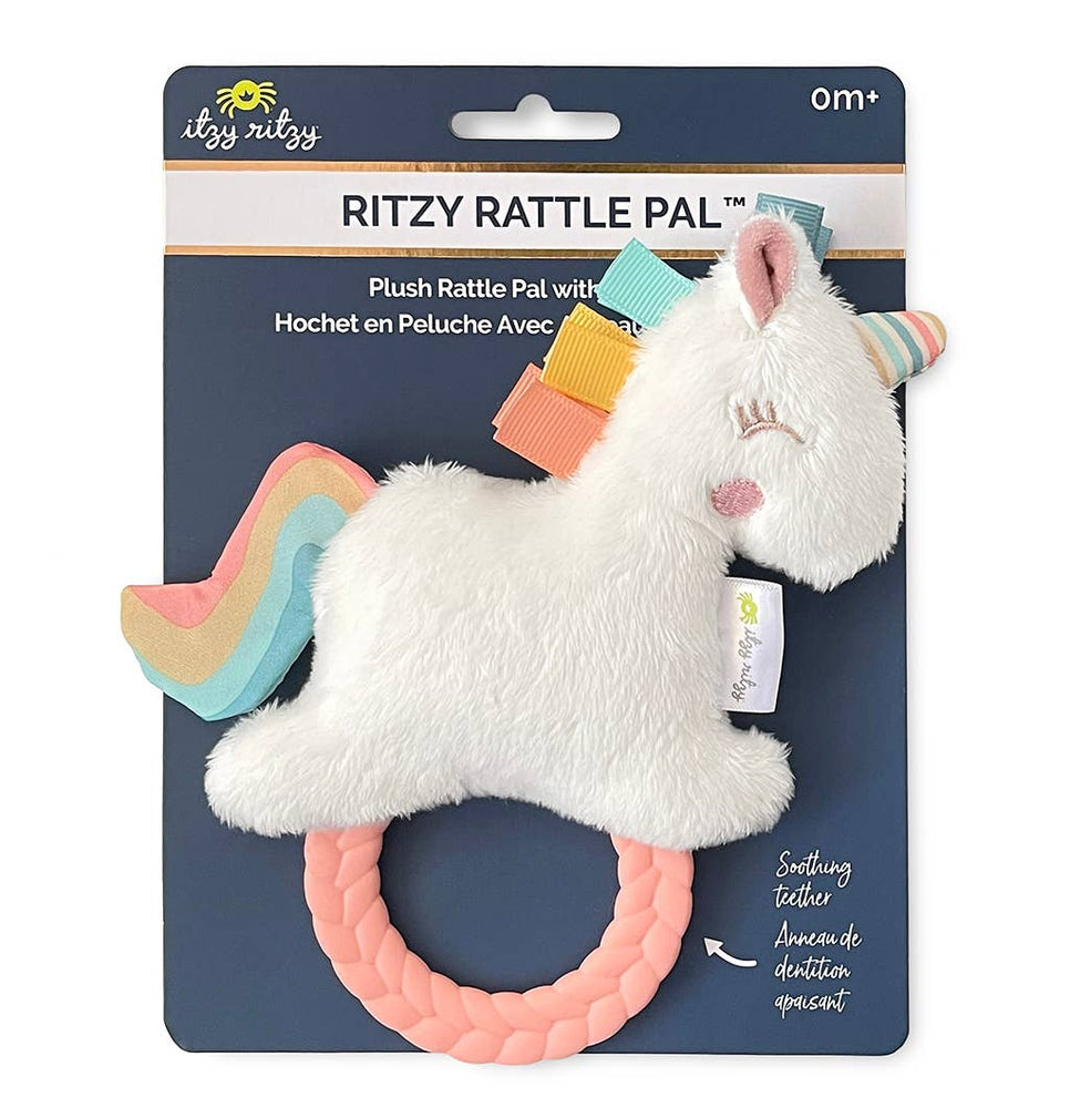 
            
                Load image into Gallery viewer, Itzy Ritzy - Unicorn Ritzy Rattle Pal™ Plush Rattle Pal with Teether
            
        
