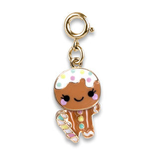 
            
                Load image into Gallery viewer, Charm It! - Gold Swivel Gingerbread Charm
            
        