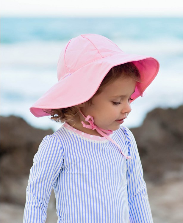 
            
                Load image into Gallery viewer, Ruffle Butts/Rugged Butts - Pink Sun Protective Hat
            
        
