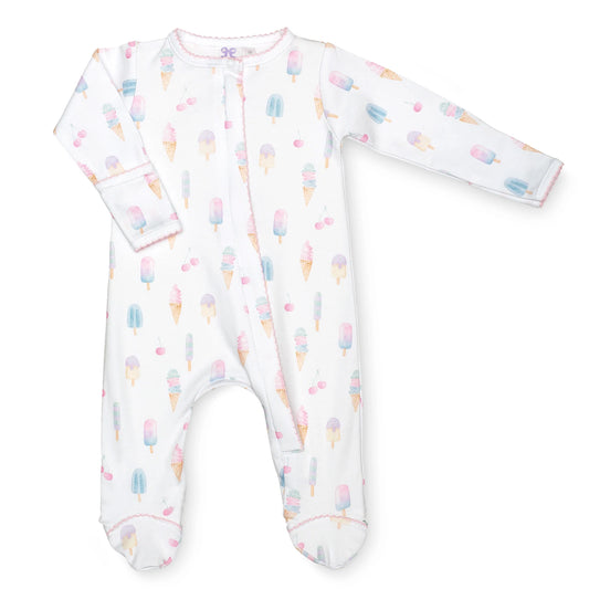 Lavender Bow - Ice Cream Classic Footie