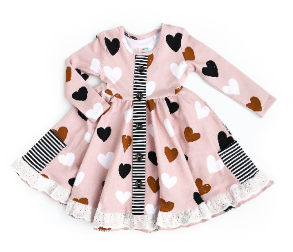 
            
                Load image into Gallery viewer, Gigi &amp;amp; Max - Gwen Hearts Button Down Dress
            
        