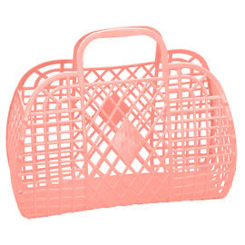 
            
                Load image into Gallery viewer, Sun Jellies - Large Retro Basket - Peach
            
        