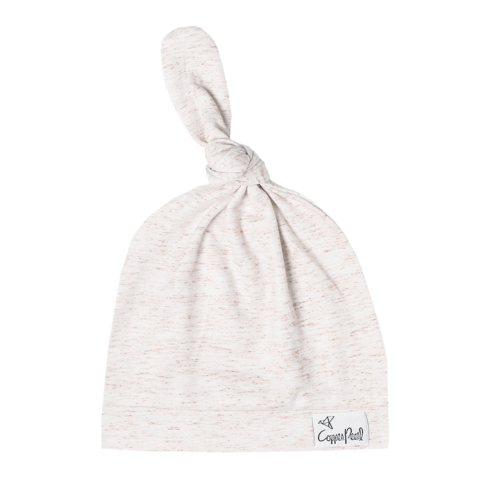 Copper Pearl Top Knot Hat - Oat - Sweet E's Children's Boutique