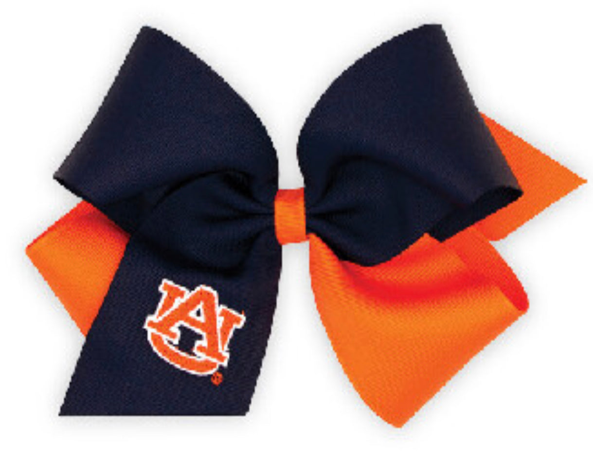 Embroidered Wee Ones team bow in various colors, featuring playful team logo design, perfect for young children’s accessories.