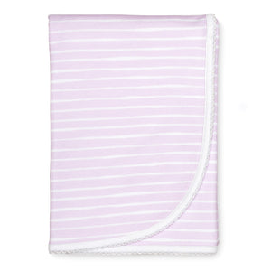 Lavender Bow - Lilac Stripe Blanket