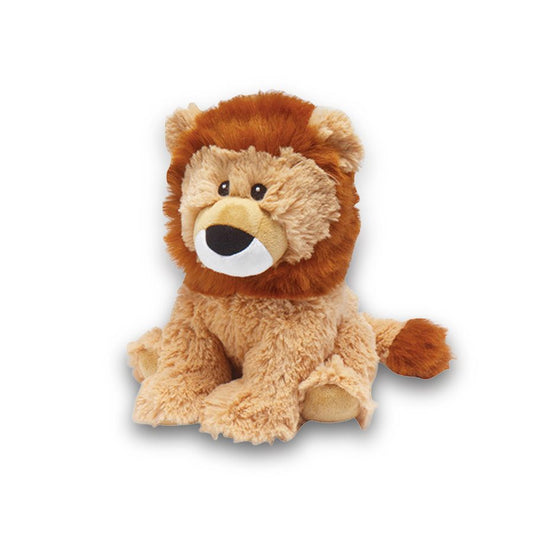 Warmies Lion plush toy, microwaveable lavender-scented stuffed animal for comfort and warmth, by Warmies.
