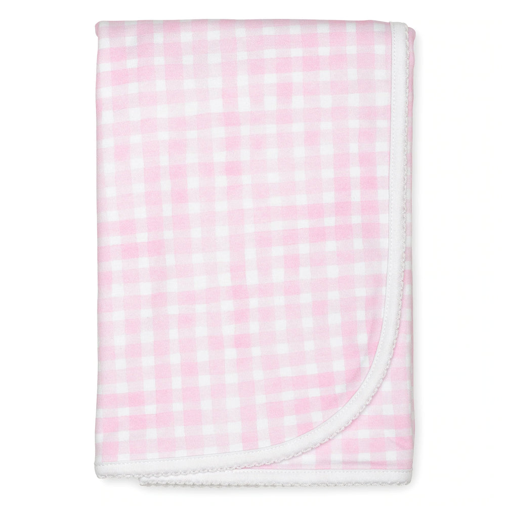 
            
                Load image into Gallery viewer, Lavender Bow - Pink Gingham Blanket
            
        