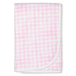 Lavender Bow - Pink Gingham Blanket