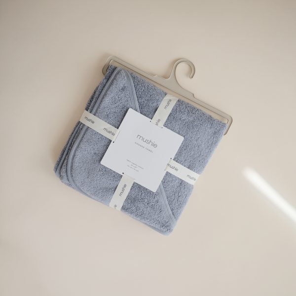 
            
                Load image into Gallery viewer, mushie - Organic Cotton Baby Hooded Towel Tradewinds
            
        