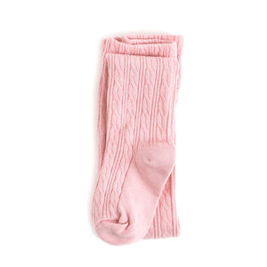 
            
                Load image into Gallery viewer, Little Stocking Co. - Quartz  Pink Cable Knit Tights
            
        